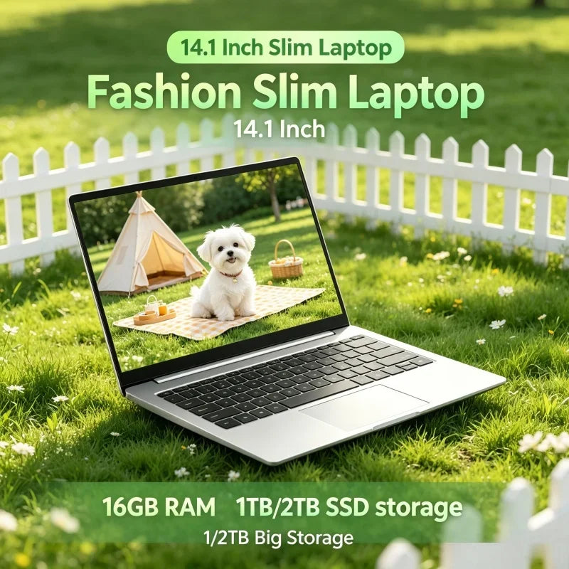 Hot Sale 14.1 Inch Multifunctional Slim Laptop Intel N95 Reliable Performance For Entertainment Work