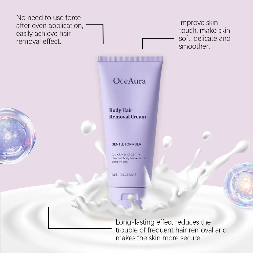 Body Hair Removal Cream Health Hair Remover Smooths Body Skin Mild Ingredients Helps Prevent Sensitive Skin Painless Hair Remove