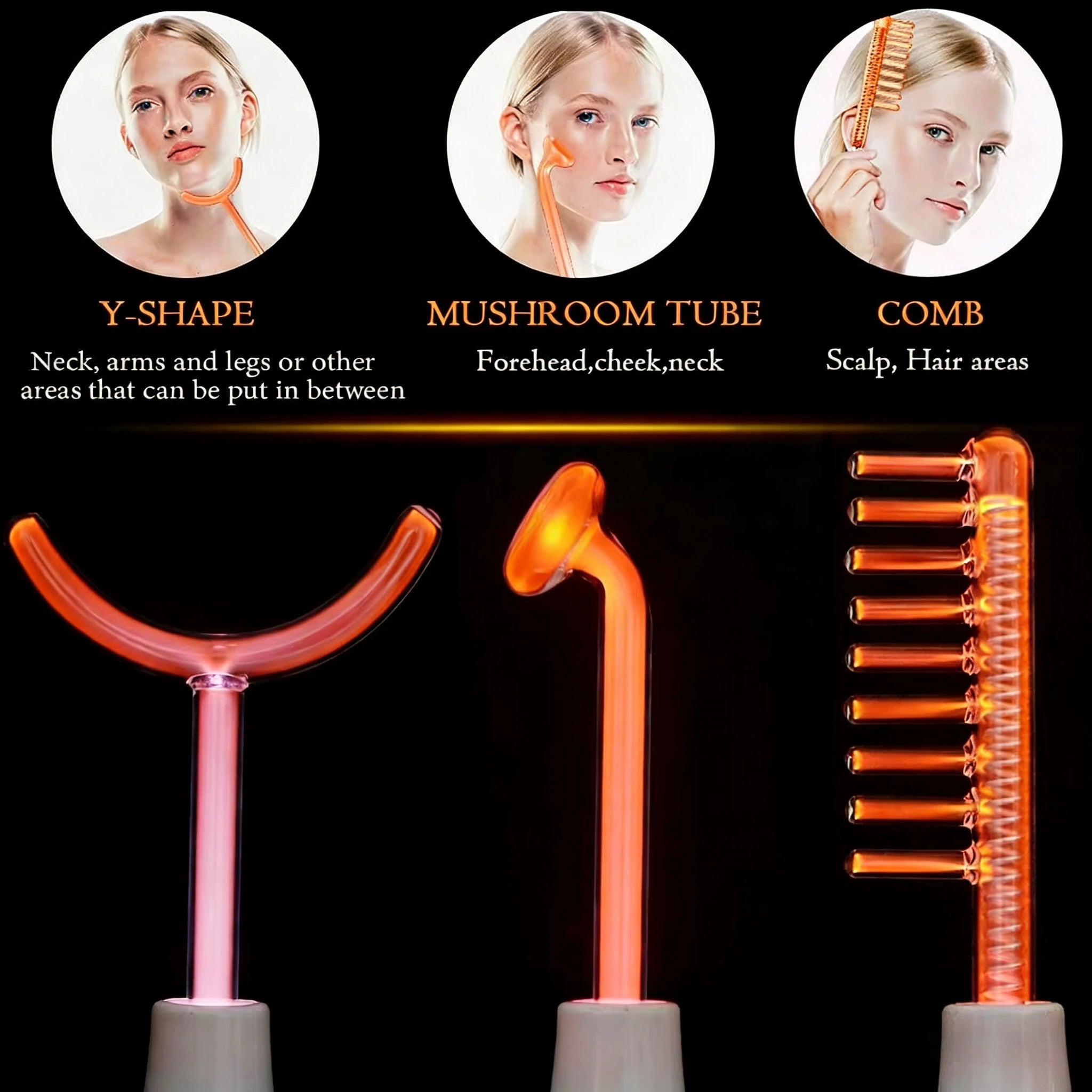 7 in 1 High Frequency Beauty Machine/ Professional Portable Handheld High Frequency Facial Skin Beauty Machine