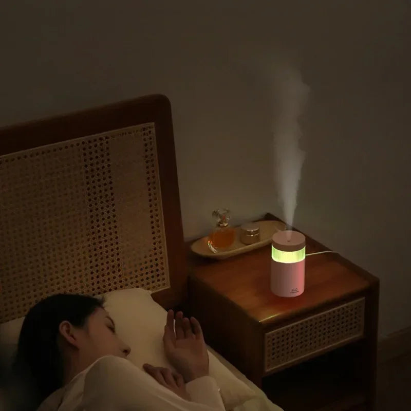 Mini 300ml Portable Air Humidifier USB Desktop Indoor Mute Air Atomization Humidifier Mist Maker Lights for Car Home Bedroom