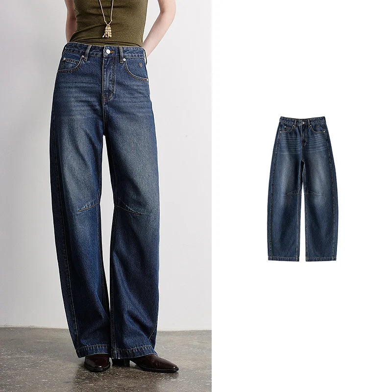 TOYOUTH Women Denim Jeans 2026 Summer New High Waist Curved Knife Pants