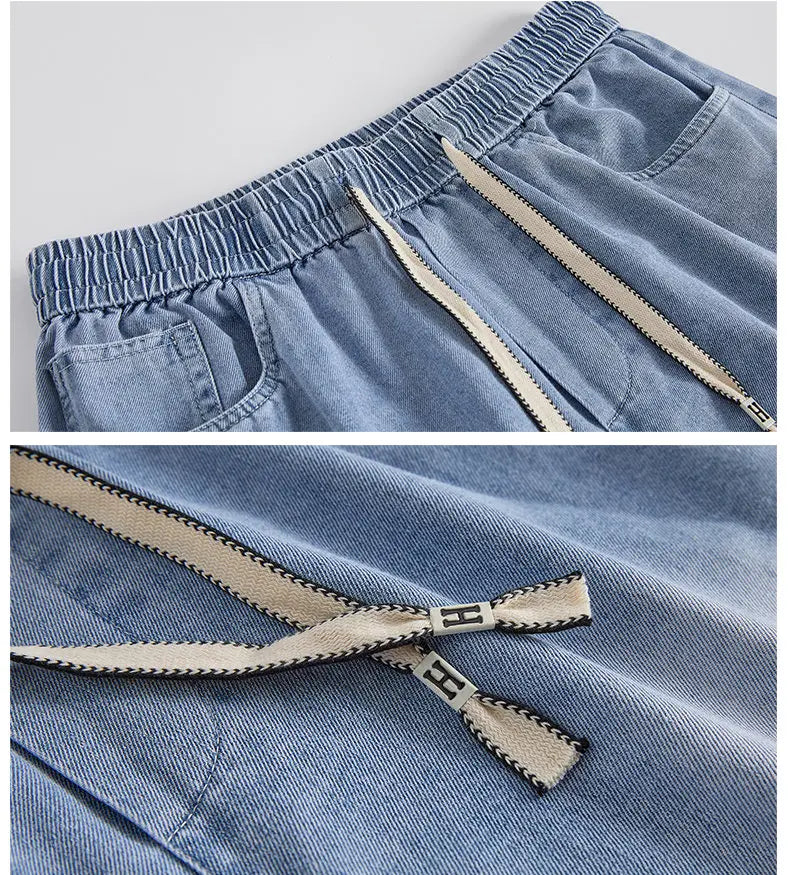 Men's Denim Shirt Summer Fashion Breathable Cotton Blend Short Sleeve Shirt Street Trendy Daily Outing Comfortable Jean Shirt