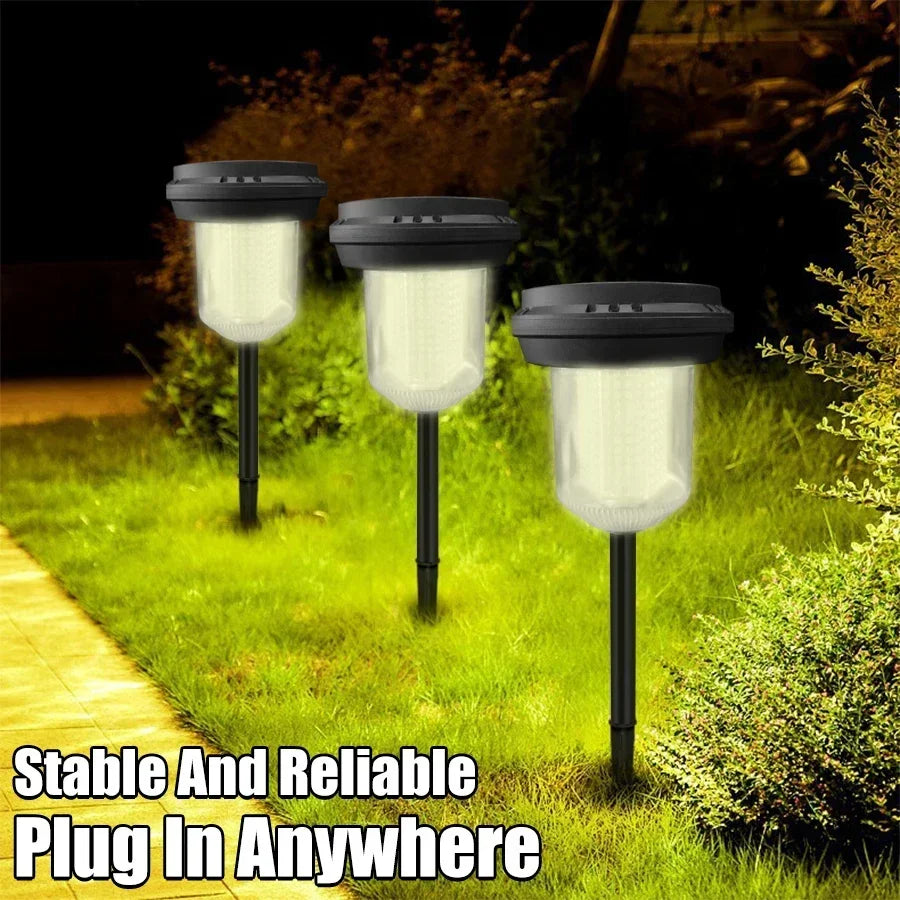 Solar Outdoor Lights New Garden Lamps Powered Waterproof Landscape Path for Yard Backyard Lawn Patio Decorative LED Lighting