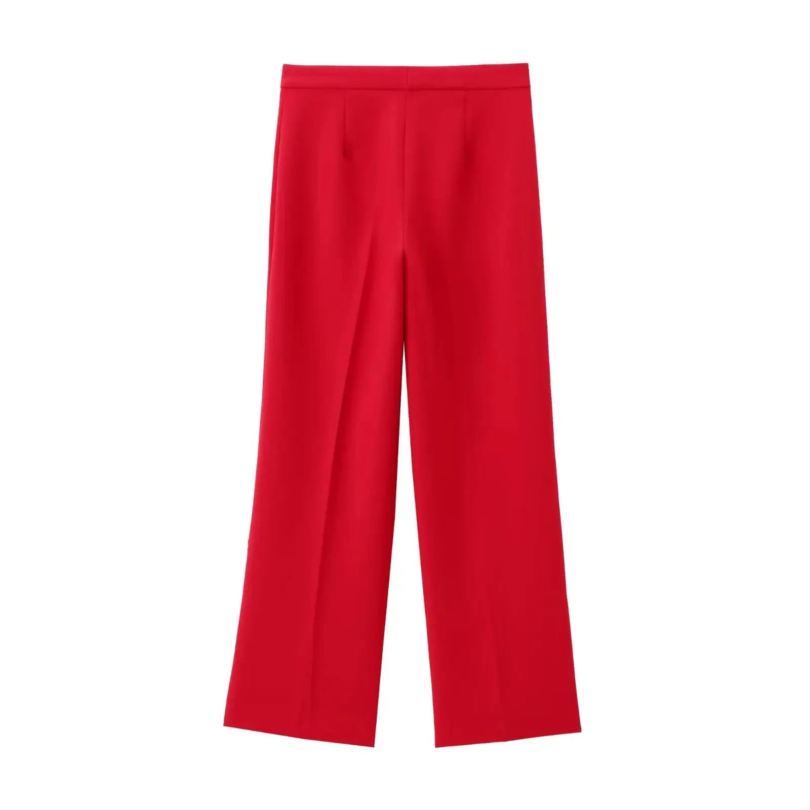 Women 2 Pieces Sets New Fashion Office Vest Top+Split Straight Leg Pants Women's Suit Formal Two Piece Set Women Outfit