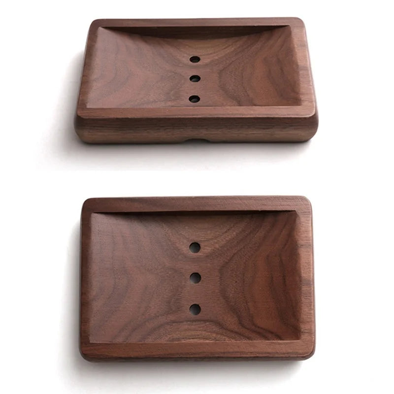 Walnut soap holder wooden soap box bathroom wooden soap rack drain handmade soap box simple household soap dish