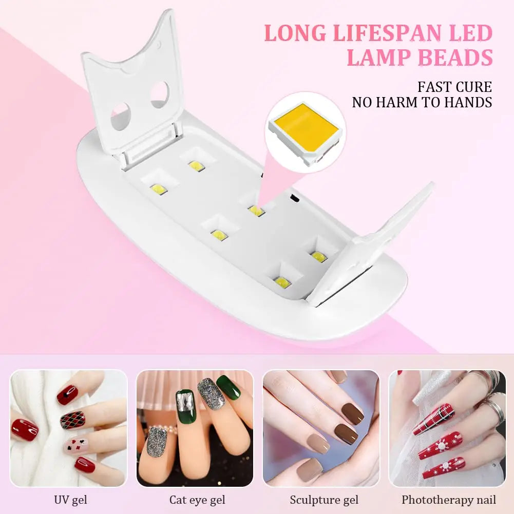 Nail Lamp Foldable UV LED Lamp for Nails Machine UV LED Gel Quick Drying Dryer Lamp Manicure Tool Professional Equipme