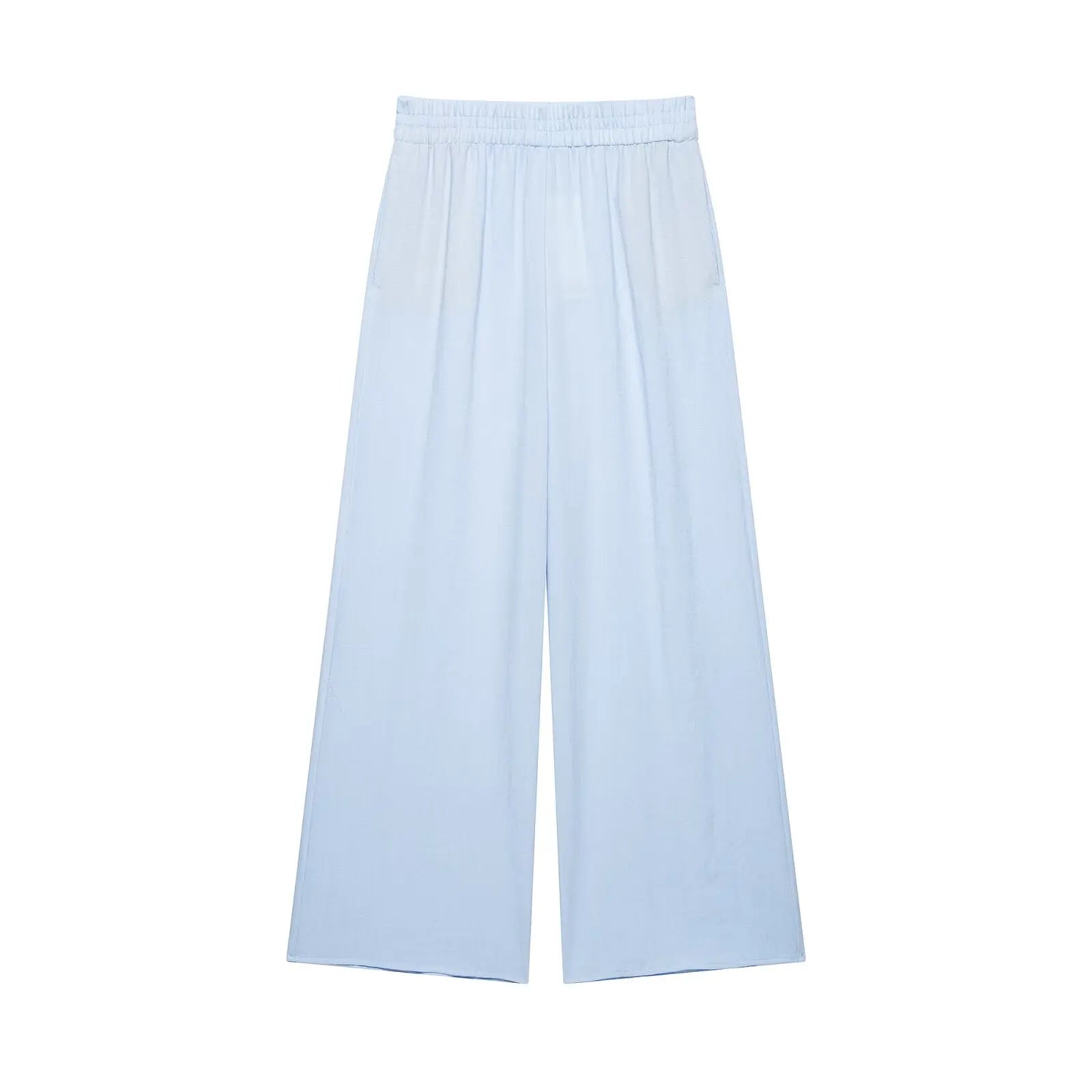 Women's Pants Set New 2026 Summer Zipper Safari Shirt High Waist Wide Leg Trousers with Elastic Waist 2 Piece Set Female Outfit