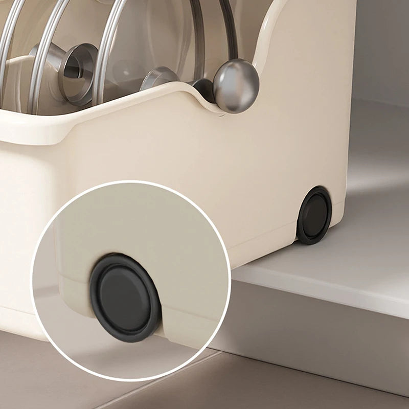Kitchen Sundries Storage Case with Wheels Seasoning Bottle Storage Container Kitchen Closet Organizer Make Up Organizer