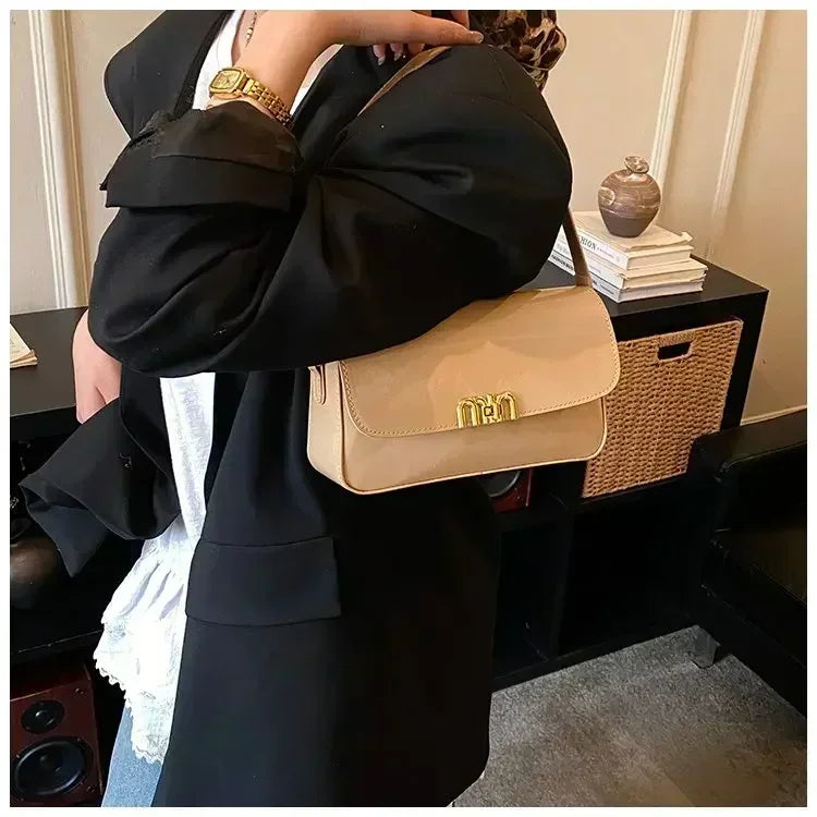 Classic Designer Leather Handbag For Women Crossbody Shoulder Bag Elegant Ladies Tote Purse Luxury Brand