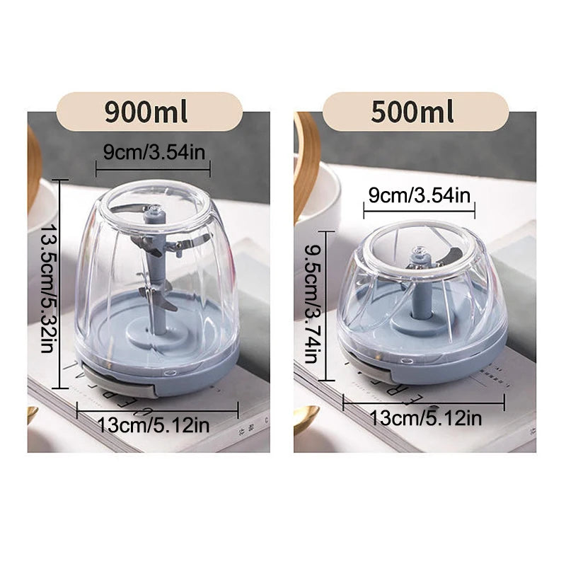 1PCS 500/900ML Manual Meat Mincer Garlic Chopper Rotate Garlic Press Crusher Vegetable Onion Cutter