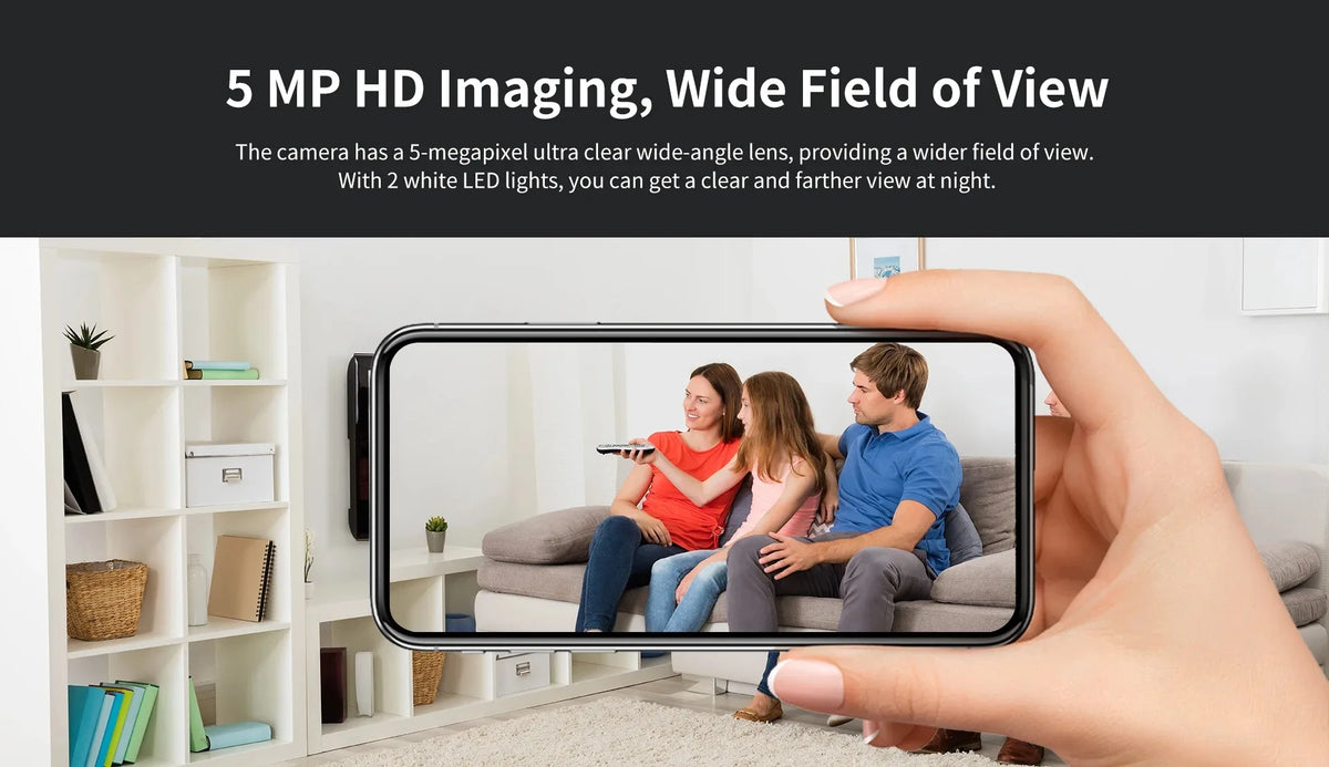 O-Kam Pro 5MP Mini Cube Dual Band WiFi IP Camera Indoor Human Detection Onvif Baby Monitor Two Way Audio Home Security CCTV Cam