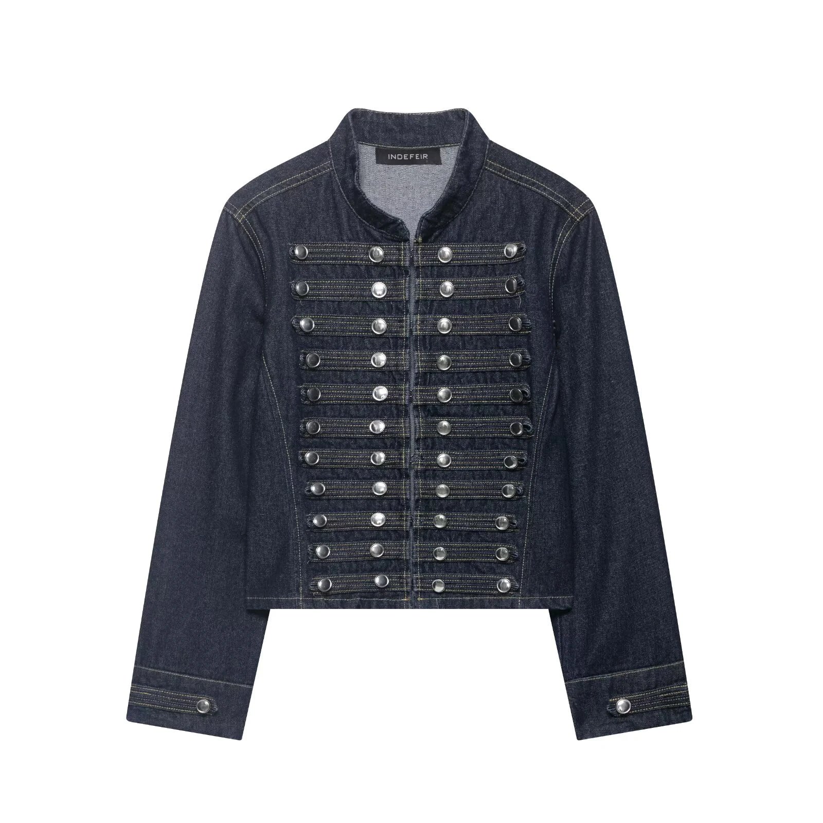 European and American style 2026 summer new women's clothing design sense close fitting denim jacket low waist shorts set