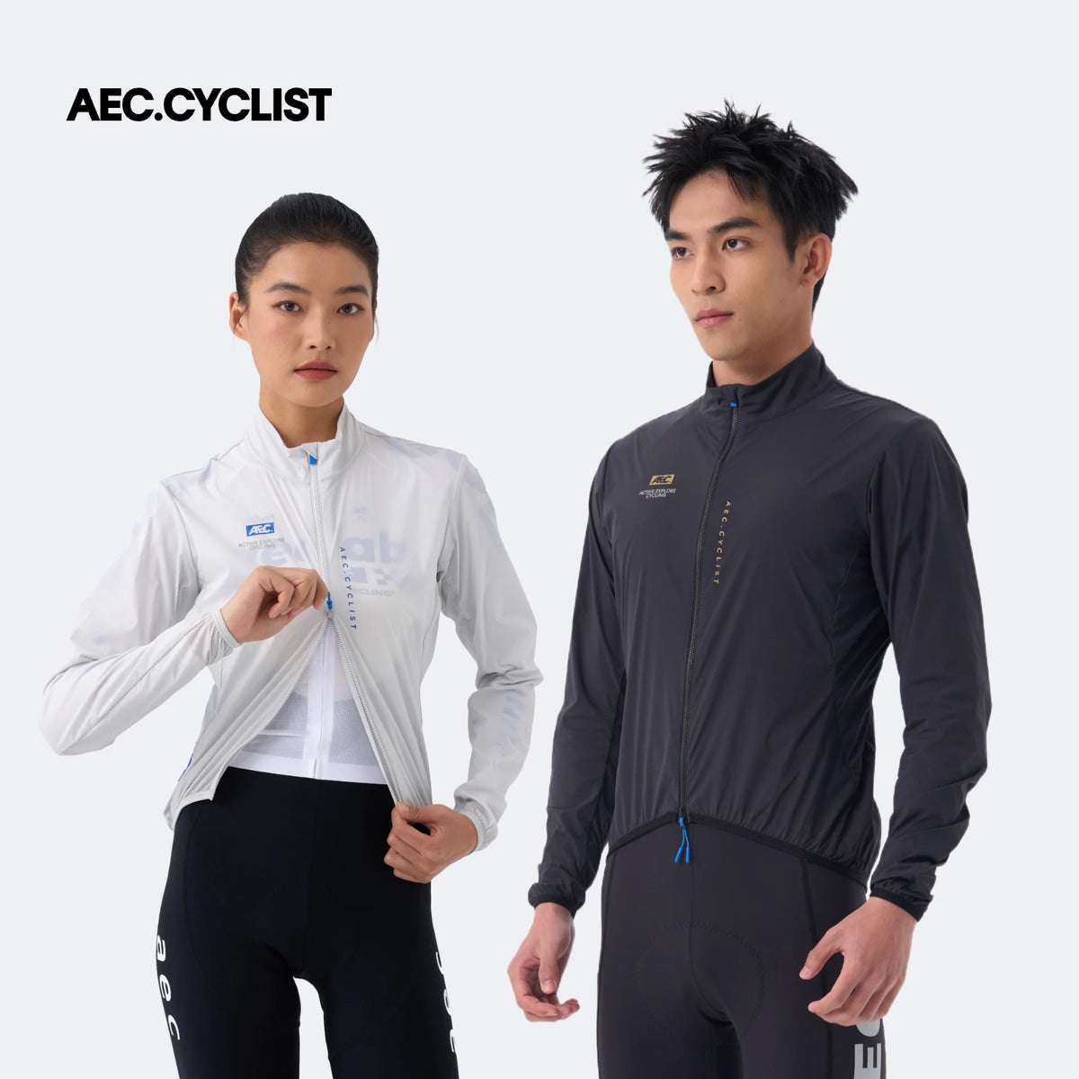 AEC.CYCLIST Windbreaker Cycling Jacket Men Women Ultra Light Quick Dry Cycling Jersey Breathable Bike Coats Zippered Side Pocket