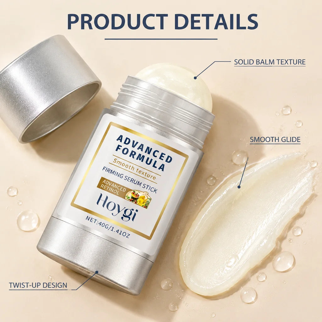 Hoygi Retinol Firming Serum Stick Solid Facial Balm Moisturizing Brighten Skin Tone For Face Neck  Care Balm Cream