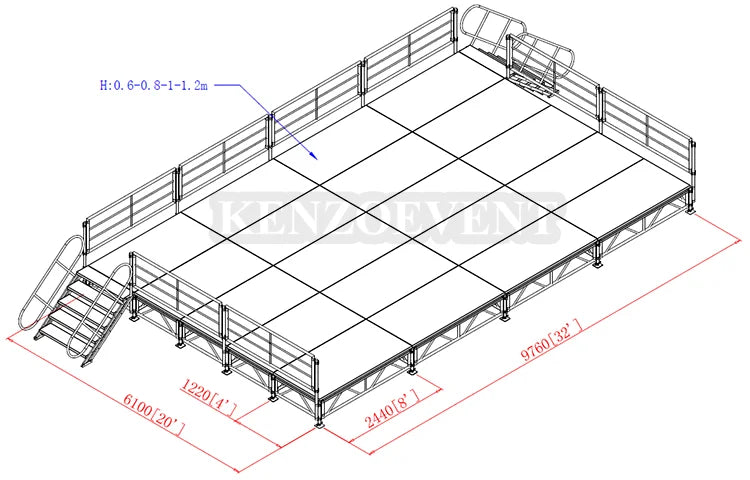 【Durable Using】Outdoor Cheap Event Aluminum Modular Portable Stage