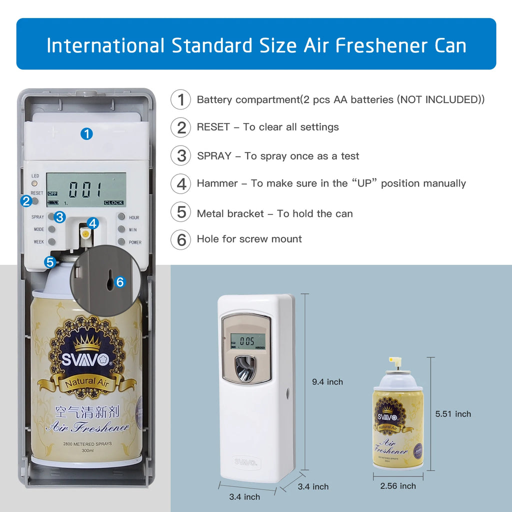 Intelligent Timing Aromatherapy Machine, Automatic Fragrance Diffuser , Toilet Deodorizer Smart Diffuser for Hotel