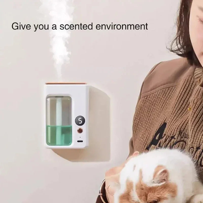 Aromatherapy Machine Essential Oil Humidifier Portable 5-speed Digital Display Automatic Aromatherapy Spray Deodorize Purify Air