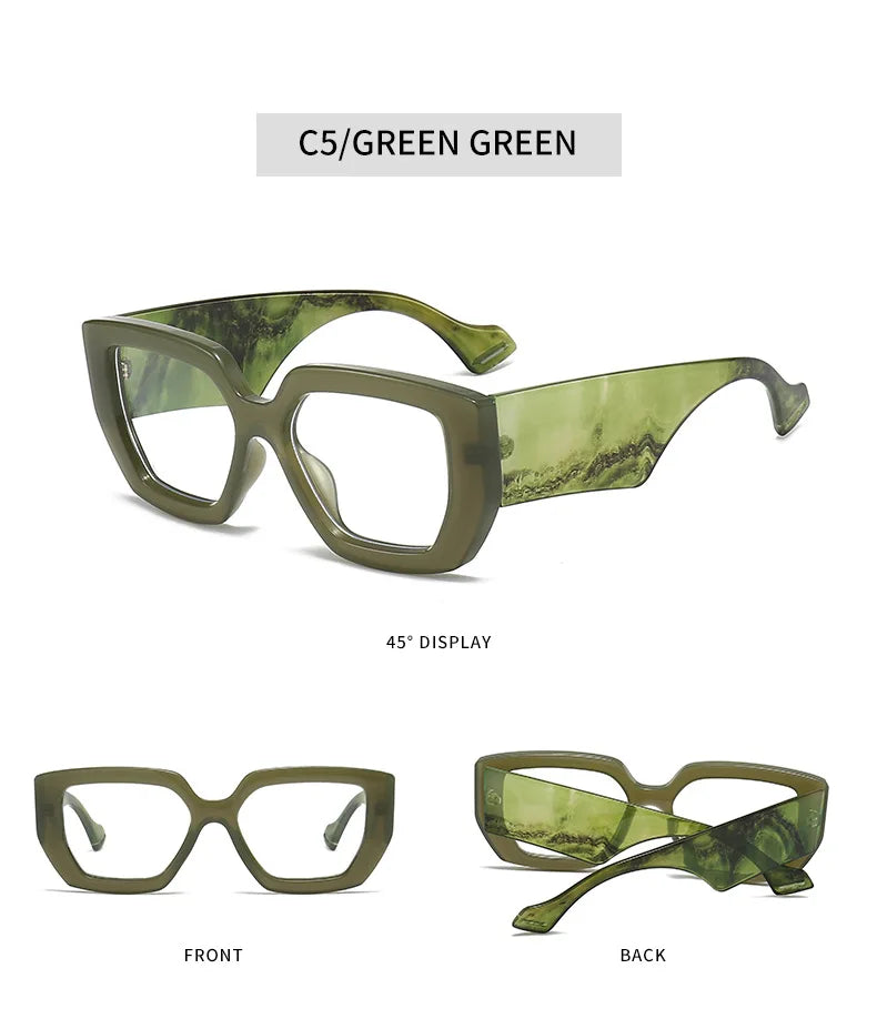 Square Reading Glasses For Women Optical Lens Prescription Men's Eyeglasses Big Thick Frames Presbyopic Eyewear Trendy