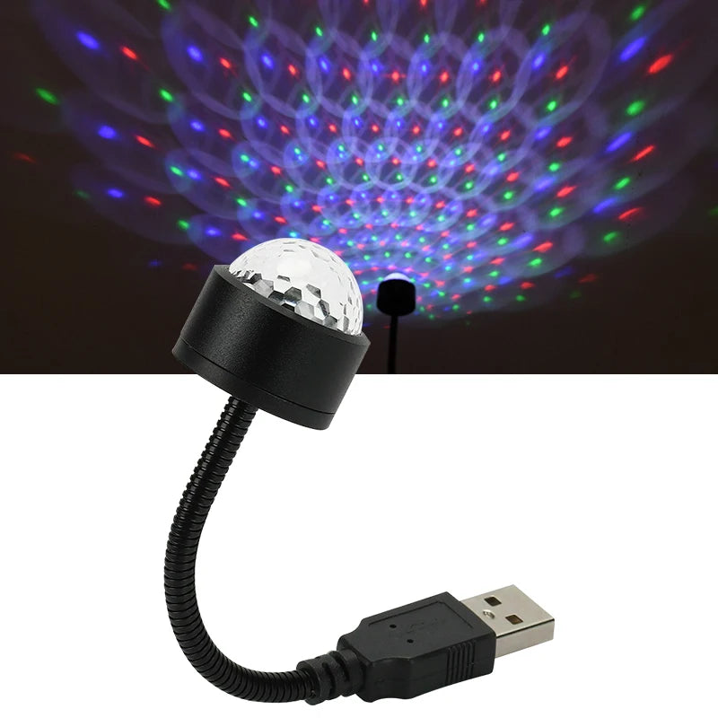 Car Romantic LED Starry Sky Night Light 5V USB Powered Galaxy Star Projector Lamp for Car Roof Room Ceiling Decor Plug and Play
