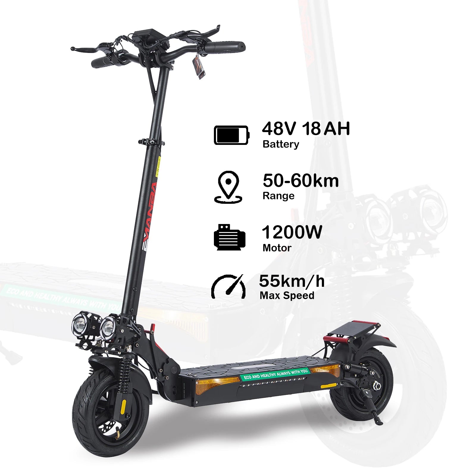 Thrimzol X4 Dual Motor Adult Off-Road Electric Scooter 48V 18AH Battery 60KM Range 150kg Max Load 3-7 Day Delivery