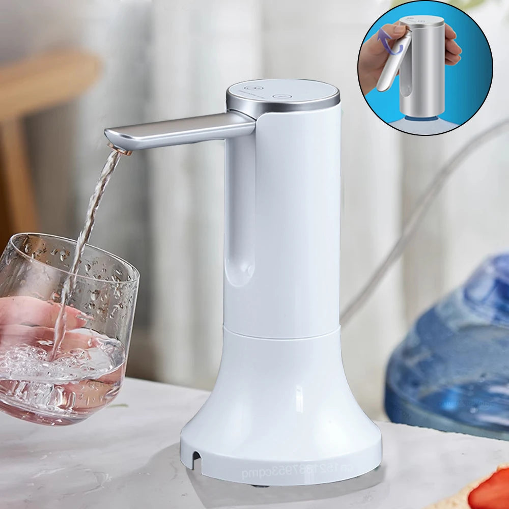 Electric Water Gallon Pump Automatic Water Pump 19 Liters Foldable Desktop Water Bottle Pump USB Rechargeable Water Dispenser