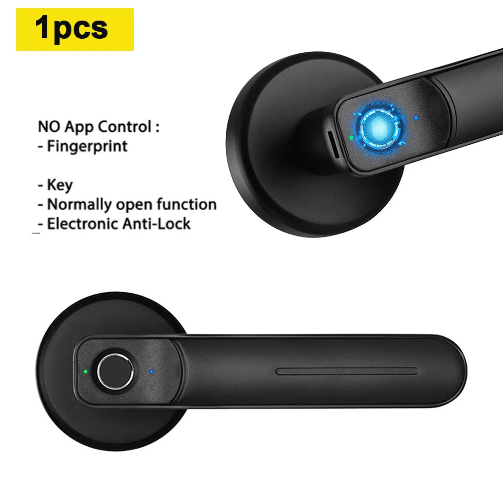Biometric Fingerprint Door Lock Smart Password Handle Lock Anti Peeping Security TTLOCK App Remote Unlocking Keyless Entry
