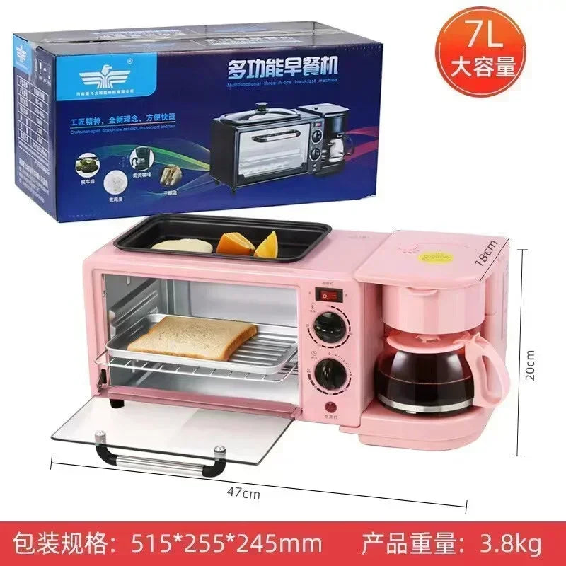 3 in 1 Breakfast Machine. Toaster. Coffee Machine. Oven. Kitchen Oven. Kitchen Appliances.