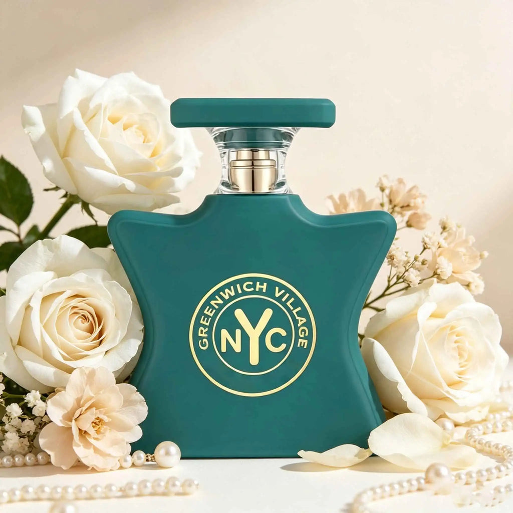 Greenwich Village EDP perfume opens with bright lychee‑citrus, elegant white floral heart, long‑lasting ambroxan‑vanilla‑oakmoss dry‑down. Long wear amber‑floral for men and women.