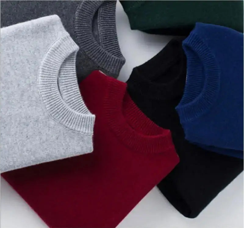 Cashmere Cotton Blended Thick Pullover Men Sweater 2025 Autumn Winter Jersey Hombre Jumper Pull Homme Hiver Knitted Sweaters