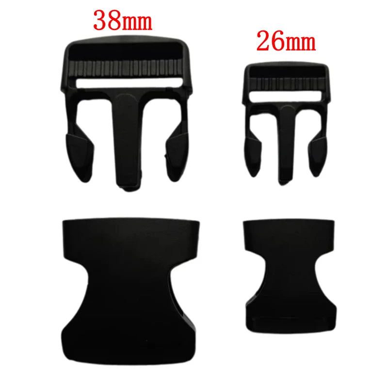 2/5/10Pcs Quick Side Release Buckles 25mm/38mm Adjustable Plastic Clips for Backpack Straps Black Paracord Parachute DIY Gear