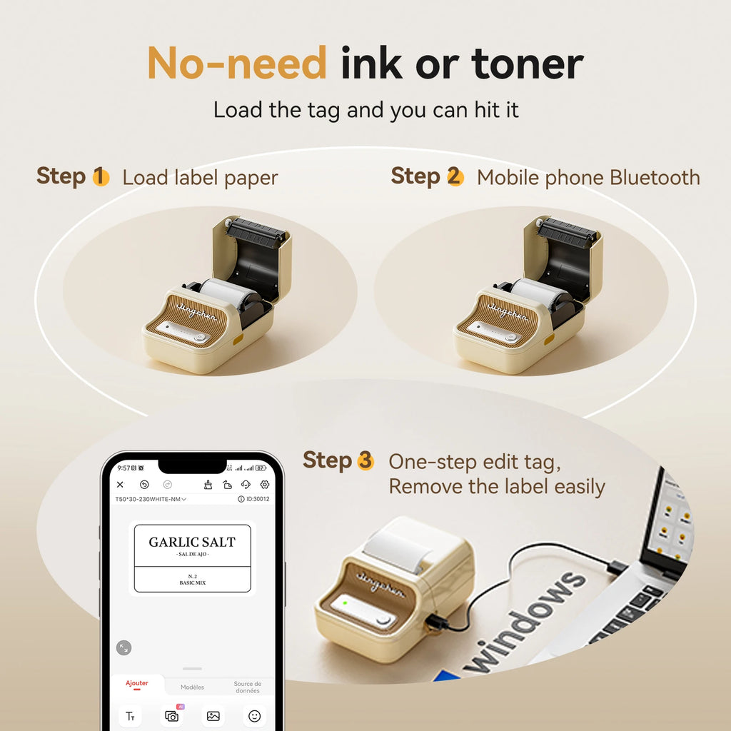 Niimbot B21Pro 300DPI Mini Portable Printer Adhesive Photo Label Printer Print Width For Photos Receipts Business Label Make