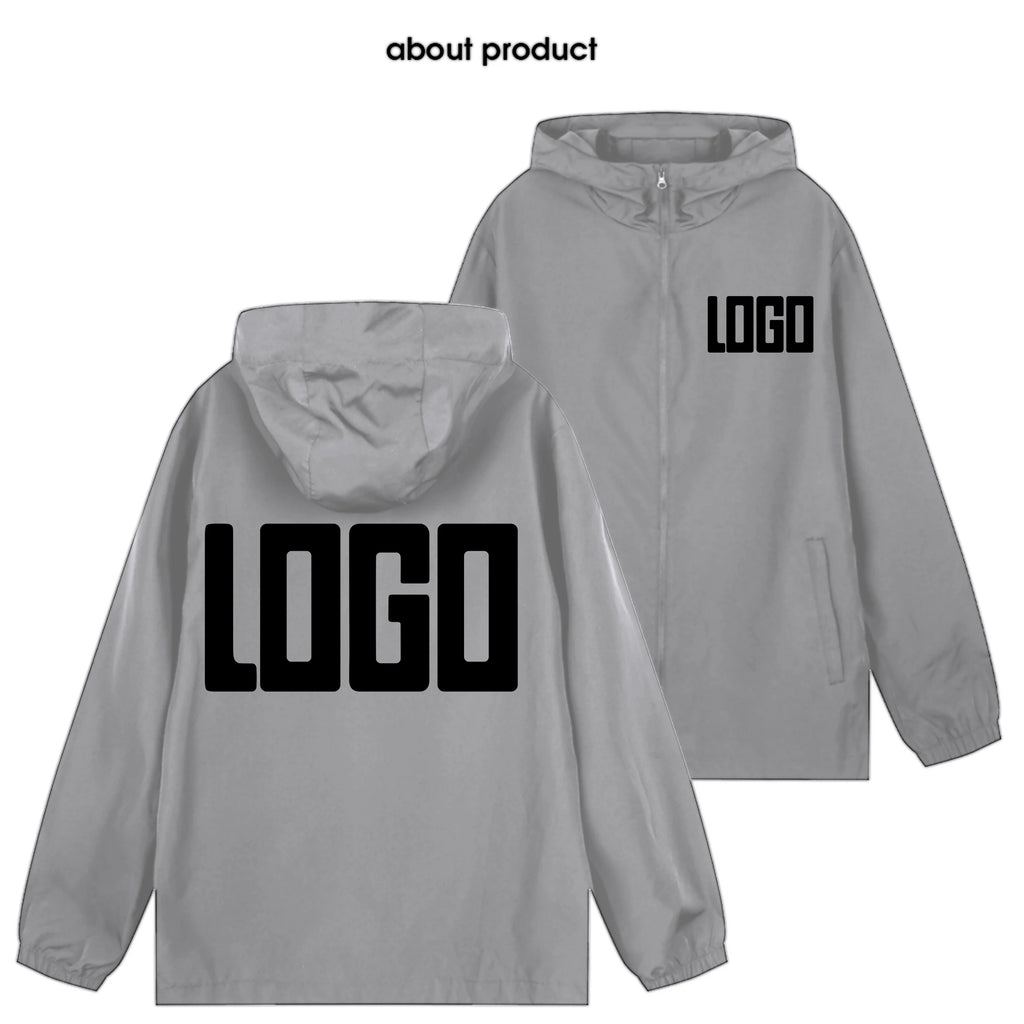 Men's custom brand logo autumn jacket, warm and waterproof windbreaker, plus size casual 7Xl, green, black and red outdoor jacke
