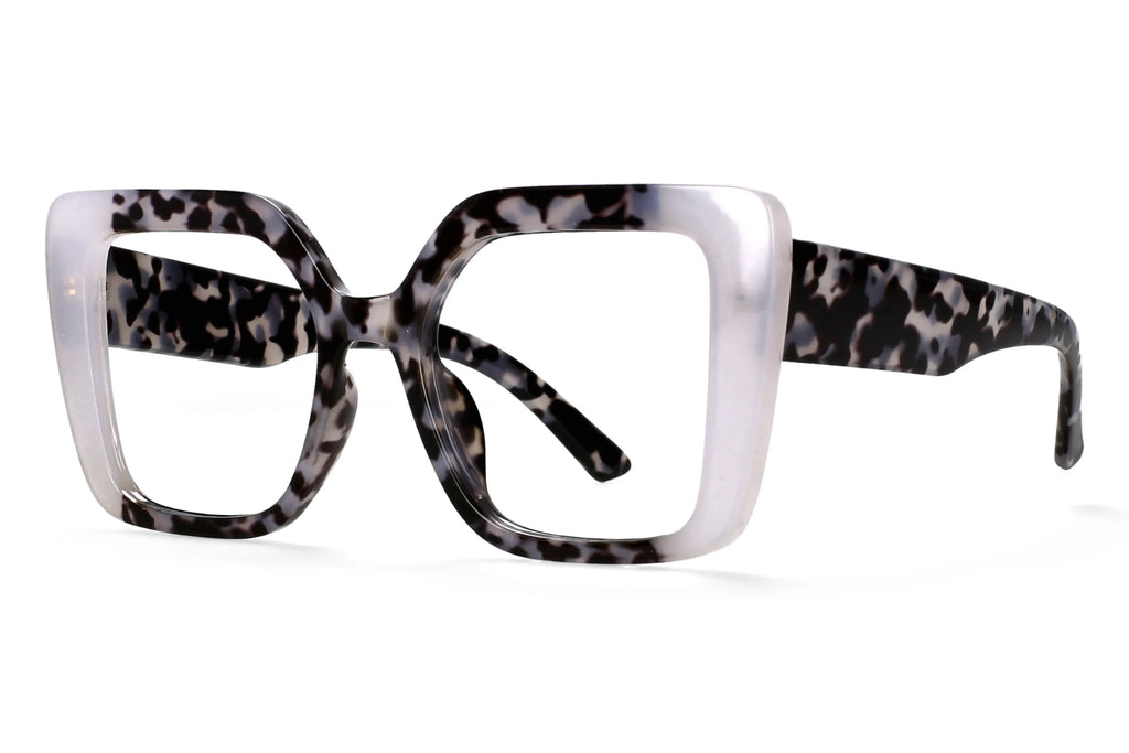 R56982 Colorful Large Size Reading Glasses Lady Trend Splicing Color Presbyopic Eyeglass Universal Prescription Spectacles Frame