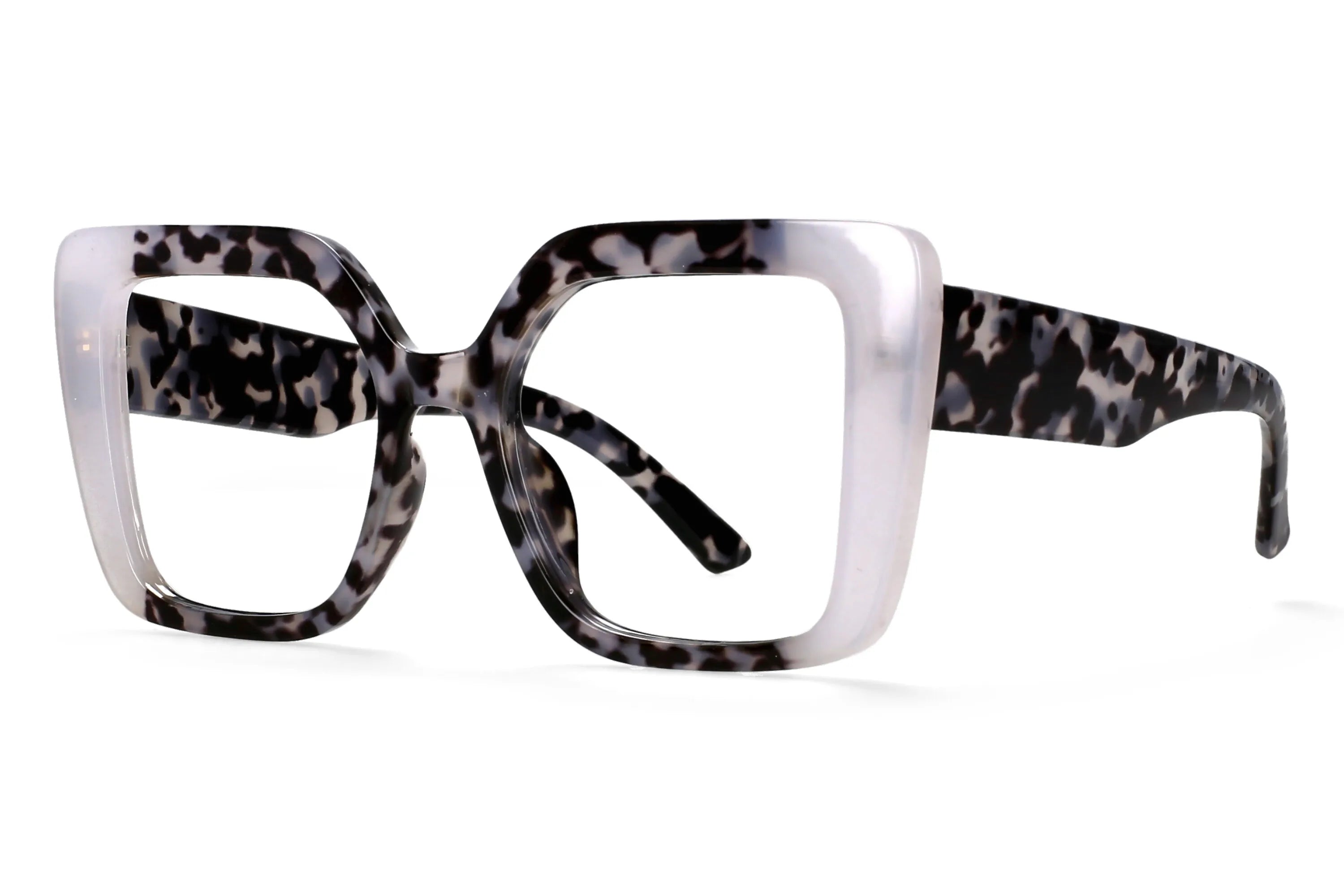 R56982 Colorful Large Size Reading Glasses Lady Trend Splicing Color Presbyopic Eyeglass Universal Prescription Spectacles Frame