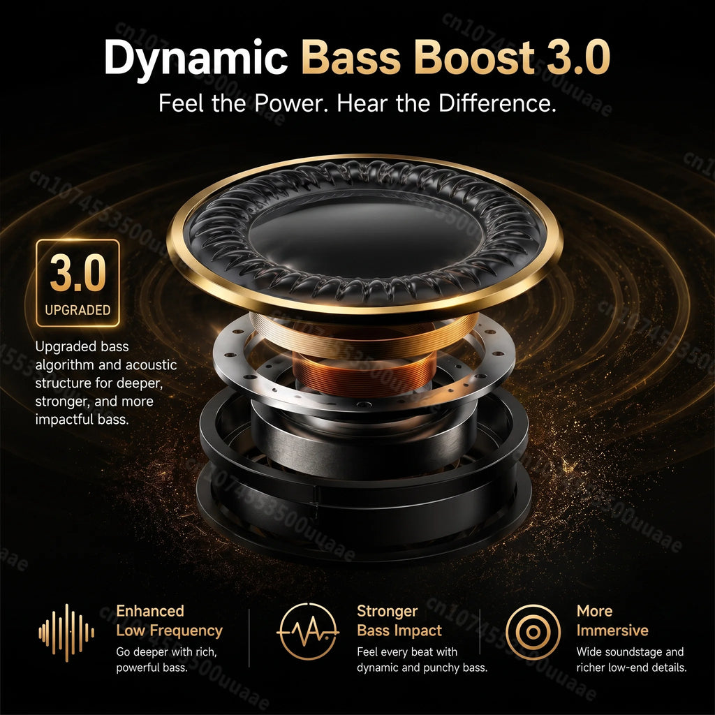 Monster A03 ANC Earbuds Bluetooth 6.0 Active Noise Cancelling Headphones Powerful Deep Bass Sport TWS Wireless Earphone with Mic