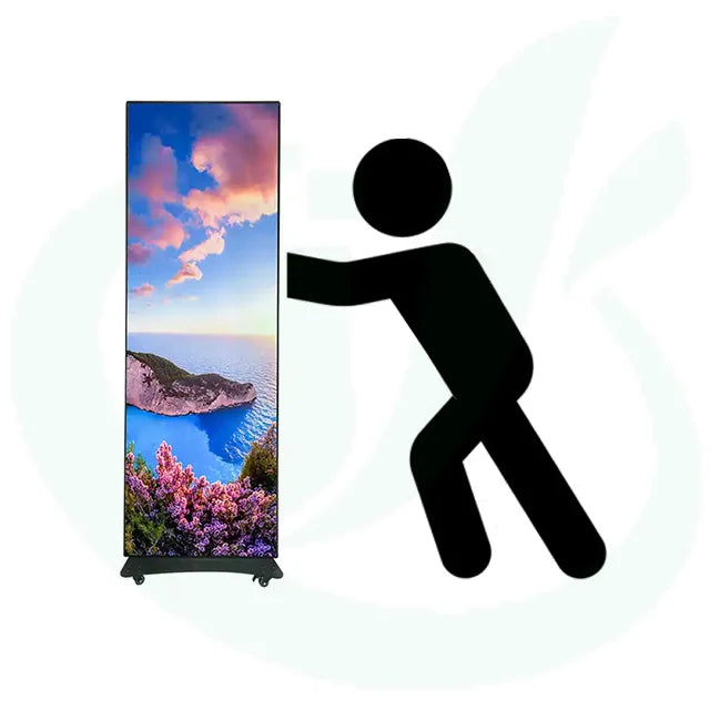 GOB P2 Foldable LED Poster Portable Digital Signage Indoor Mall Advertising Banner Screen