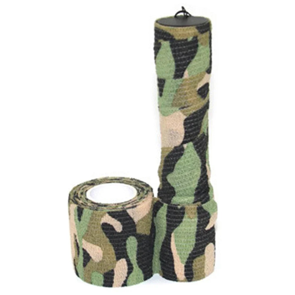 Elastic Wrap Tape  Adhesive Outdoor Hunting Camouflage Stealth Tape Waterproof Wrap Durable Self Adhesive Elastic Bandage