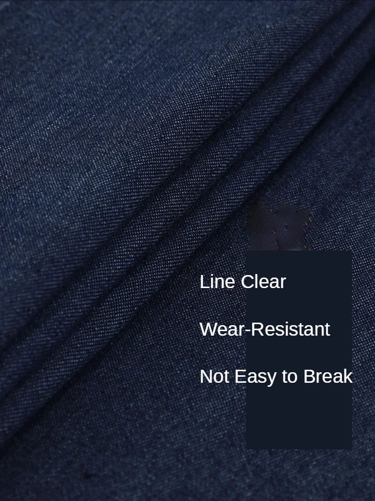 Washed Denim Fabric By The Meter for Sewing Jeans Shirts Clothing Polyester Cotton Diy Thin Thickend Micro Stretch Plain Summer