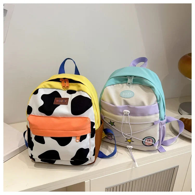 Cartoon Fashionable and Casual Women's Backpack Cute Cow Print Backpack Soft and Durable Fabric Backpack Suitable for Daily Use