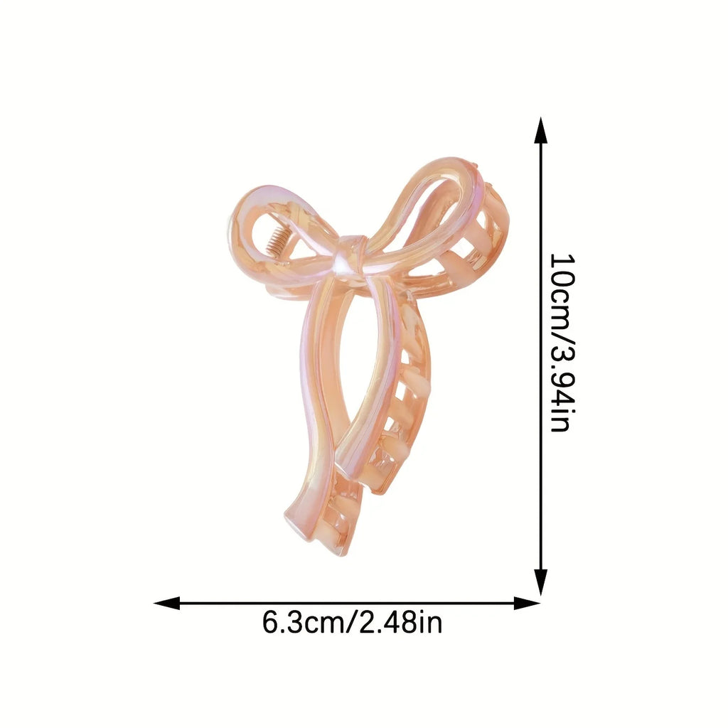 New Elegant Ribbon Bow Hair Clip for Women Large Anti Slip Ponytail Bowknot Claw Clip Barrettes Hairpins Crab Hair Accessories