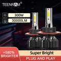 300W Canbus LED Headlights 30000LM H1 H4 H7 H11 9005 HB3 9006 HB4 9012 Turbo Auto Headlamp Bulbs 6000K Car Lamps 12V Fog Lights