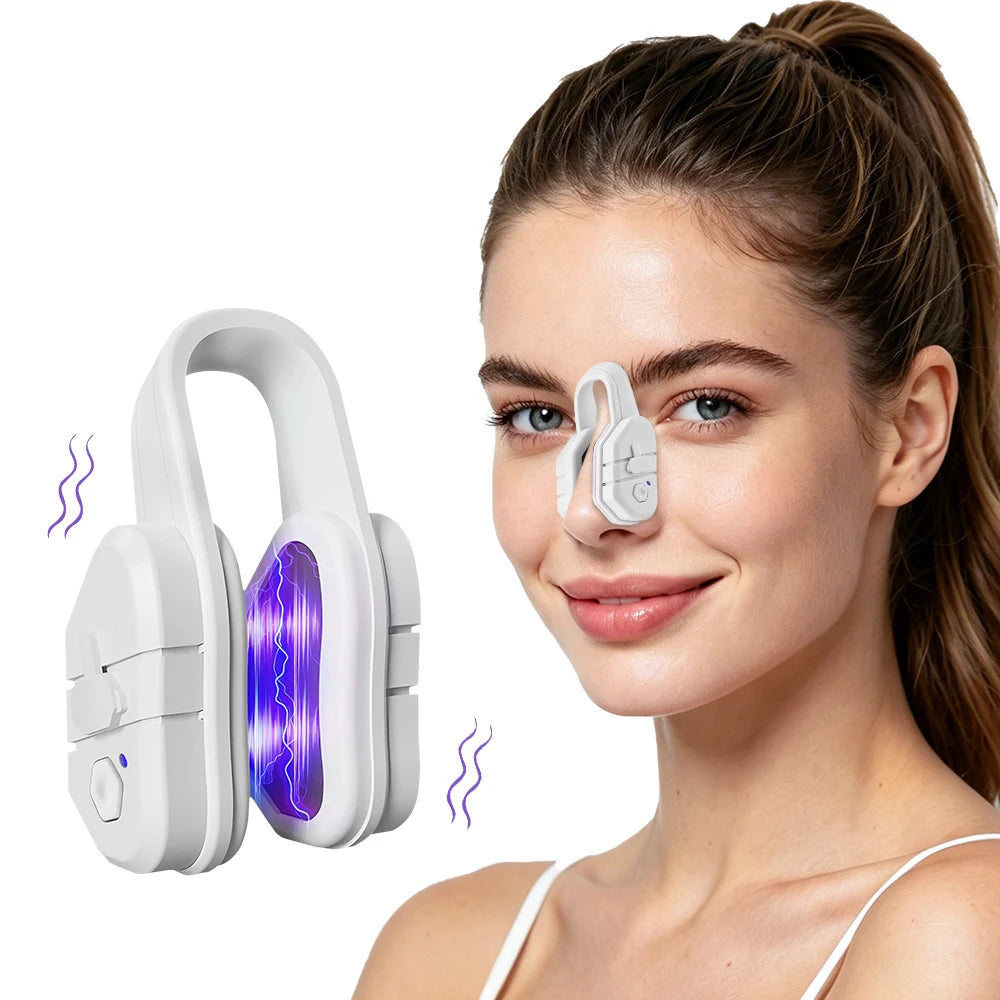 Beauty Nose Shaper Clip Microcurrent Pulse Vibration High Bridge Nose Sculpting Massager Nose Up Lifter Massage Tool