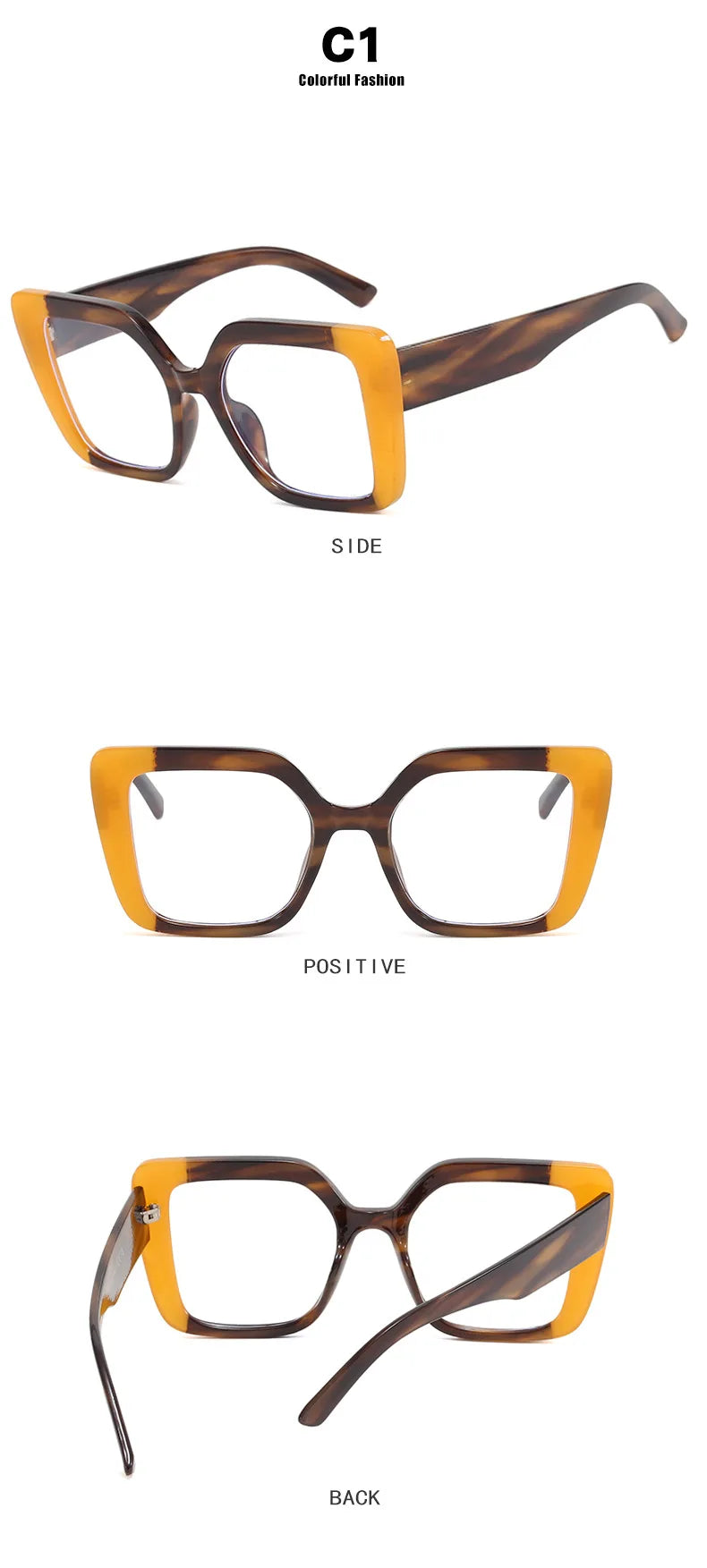 Oversized Square Frame Classic New Fashion Glasses Women Men Luxury Brand Designer Computer Games Anti-Blue Light Eyewear Unisex