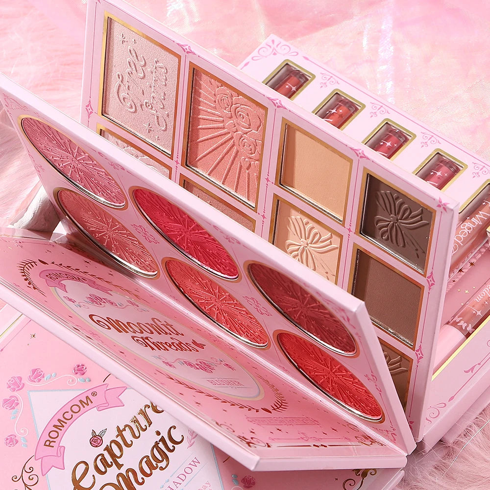 5 Layers All In One Makeup Book Palette,48 Eyeshadow+6 Blush+Contour Highlight Brow Pomade+6 Lipstick Full Face Makeup Kit
