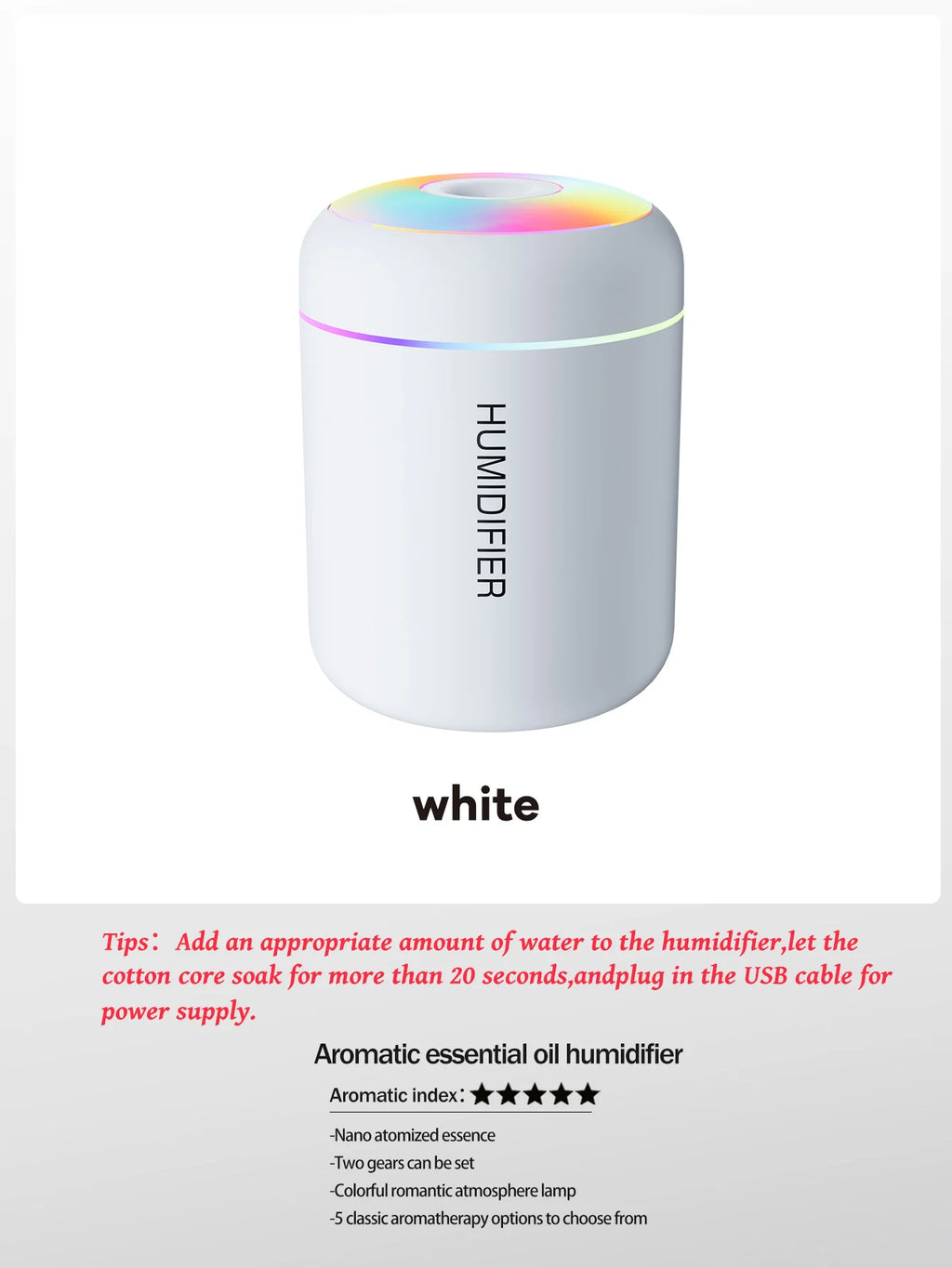 180ML Mini Air Humidifier USB Electric Aroma Diffuser Essential Oil Purifier Aromatherapy Mist Maker Lights For Car Home Bedroom