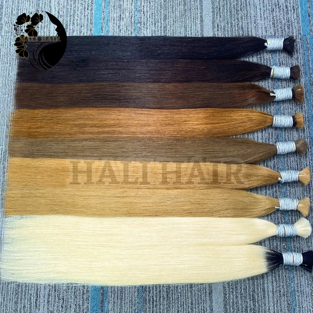 Virgin Remy Human Bulk Hair Extensions Super Double Drawn Vietnam Premium Quality with Raw Hair Hali Hair