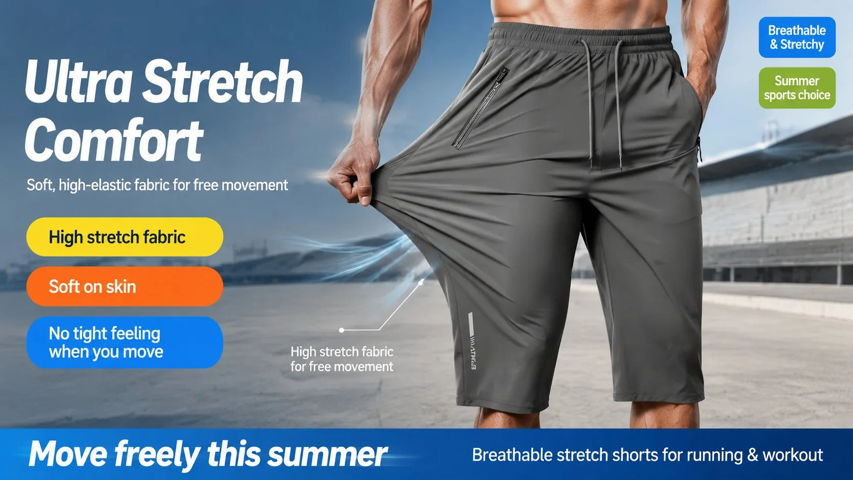 Breathable Plus Size Men's Casual Jogger Pants for Men Tracksuit Trousers Quick Dry Straight Elastic Waist Korean Classic Sport