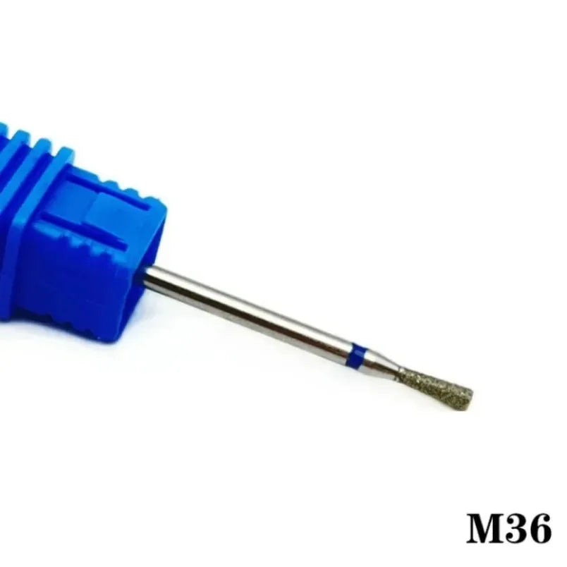 Flame Cone Cuticle Clean Nail Drill Bit 3/32'', Professional Safety Carbide Diamond Nail Bit Nail Cleaner for Cuticle Dead Skin