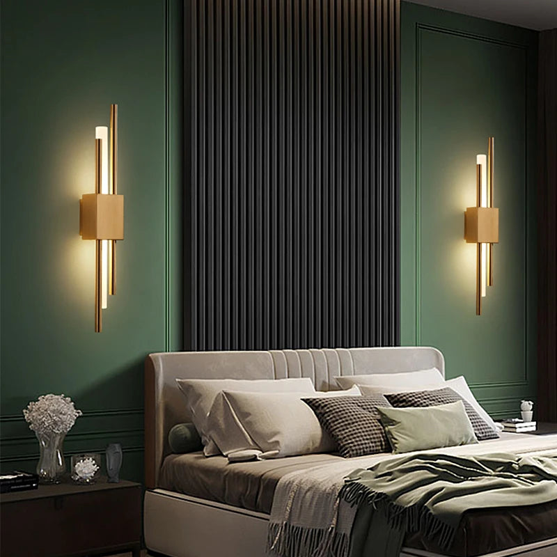Modern luxury LED wall lights, living room, bedroom, staircase, background wall decoration, wall lights, bedside study lights