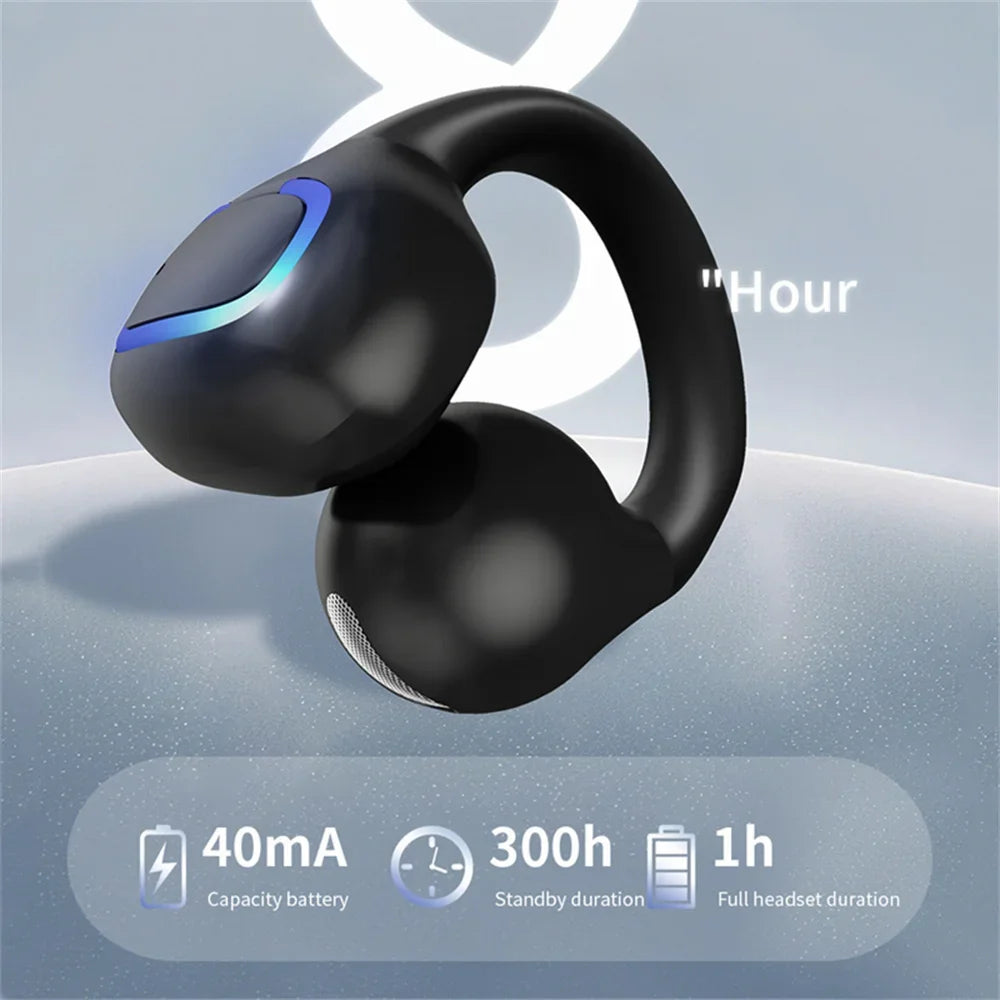 Earphone Clip Wireless Bluetooth Headphone Air Conduction Headset High Quality TWS Auriculares Sport Noise Canceling With Mic